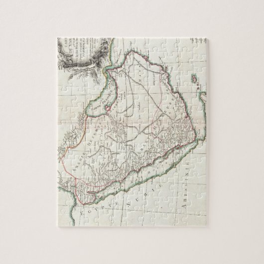 Vintage Karte Saudi-Arabiens (1771) Puzzle (Vertikal)