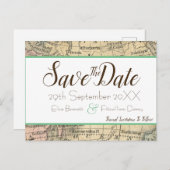 Vintage Karte Save the Date (Vorne/Hinten)