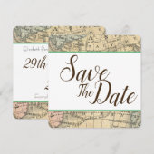 Vintage-Karte Save-the-Date Save The Date (Vorne/Hinten)