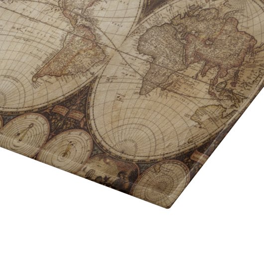 Vintage Karte Schneidebrett (Ecke)