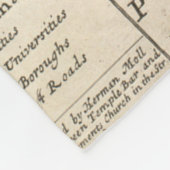 Vintage Karte Schottlands (1718) Fleecedecke (Ecke)