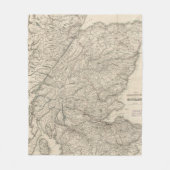 Vintage Karte Schottlands (1855) Fleecedecke (Vorderseite)