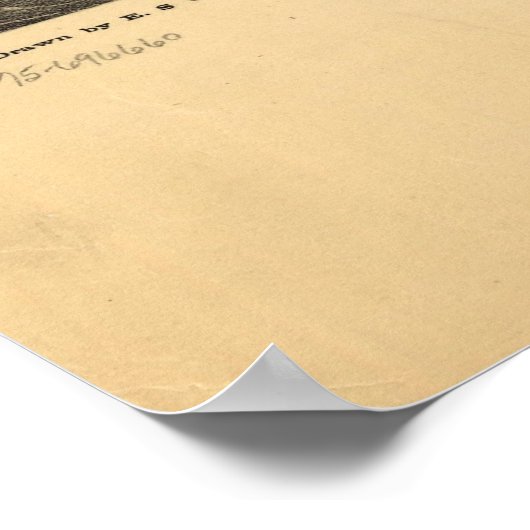 Vintage Karte Seattles (1878) Poster (Ecke)