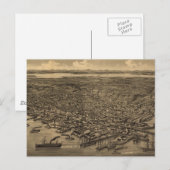 Vintage Karte Seattles (1884) (Vorne/Hinten)