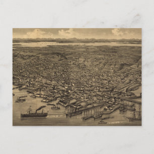 Vintage Karte Seattles (1884)