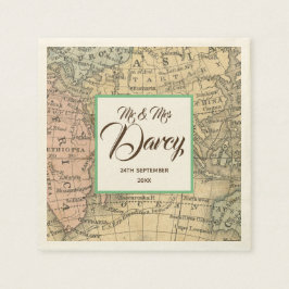 Vintage Karte Serviette