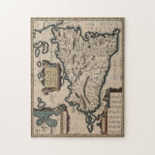 Vintage Karte Siziliens (1619) Puzzle (Vertikal)