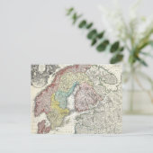 Vintage Karte Skandinaviens (1730) (Stehend Vorderseite)