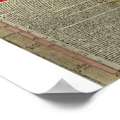 Vintage Karte Skandinaviens Poster (Ecke)