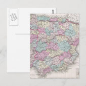Vintage Karte Spaniens (1855) (Vorne/Hinten)