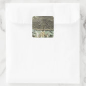 Vintage Karte St. Louis (1896) Quadratischer Aufkleber (Tasche)