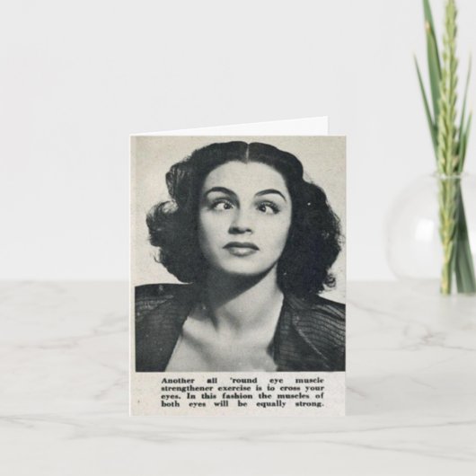 Vintage Karte "Stärkung der Augenmuskulatur" (Vorderseite)