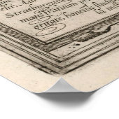 Vintage Karte Straßburg Frankreich (1575) Poster (Ecke)