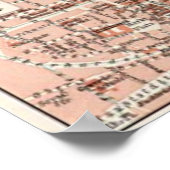 Vintage Karte Stuttgarts Deutschland (1909) Poster (Ecke)