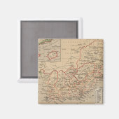 Vintage Karte Südafrikas (1880) Magnet (Vorderseite/Rückseite)