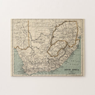Vintage Karte Südafrikas (1889) Puzzle