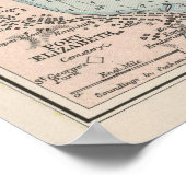 Vintage Karte Südafrikas (1892) Poster (Ecke)