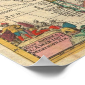 Vintage Karte Südamerikas (1747) Poster (Ecke)