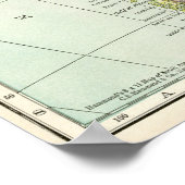 Vintage Karte Südamerikas Poster (Ecke)