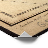 Vintage Karte Südamerikas Poster (Ecke)