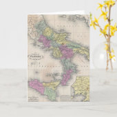 Vintage Karte Süditaliens (1853) (Gelbe Blume)