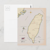 Vintage Karte Taiwan (Vorne/Hinten)