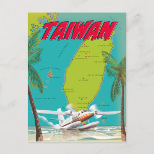 Vintage Karte Taiwan