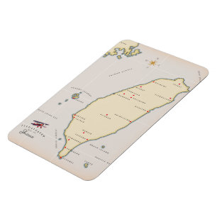 Vintage Karte Taiwan Magnet