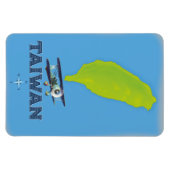 Vintage Karte Taiwan Magnet (Horizontal)