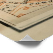 Vintage Karte Tallinn Estland (1914) Poster (Ecke)