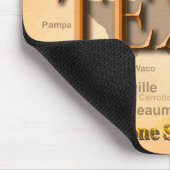 Vintage Karte Texas Mousepad (Ecke)
