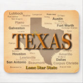 Vintage Karte Texas Mousepad (Vorne)