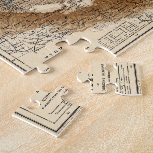 Vintage Karte Tibets (1906) Puzzle (Seite)