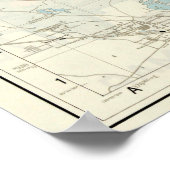 Vintage Karte Tokios (1954) Poster (Ecke)