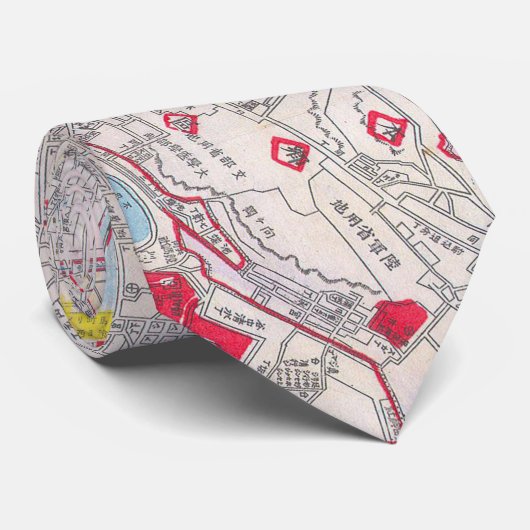 Vintage Karte Tokyos Japan (1880) Krawatte (Gerollt)