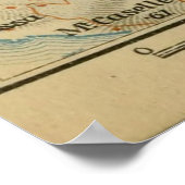 Vintage Karte Triest Italien (1911) Poster (Ecke)