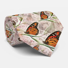 Vintage Karte und Butterfly Necktie Krawatte