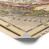 Vintage Karte Ungarns (1817) Poster (Ecke)