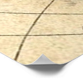 Vintage Karte Unplugged Wedding Sign (Extra Large) Poster (Ecke)