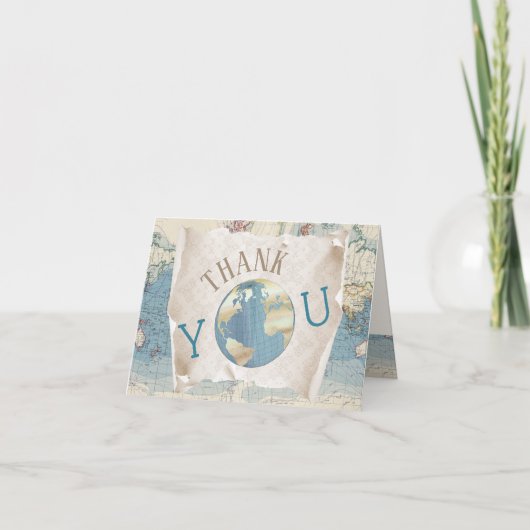 Vintage Karte Vielen Dank Karten (Vorderseite)