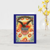 Vintage Karte vom 4. Juli (Gelbe Blume)