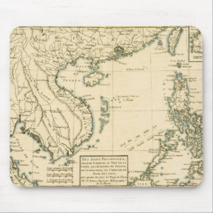 Vintage Karte vom Indischen Ozean Indiens Mousepad