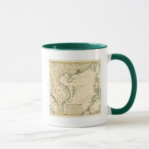 Vintage Karte vom Indischen Ozean Indiens Tasse