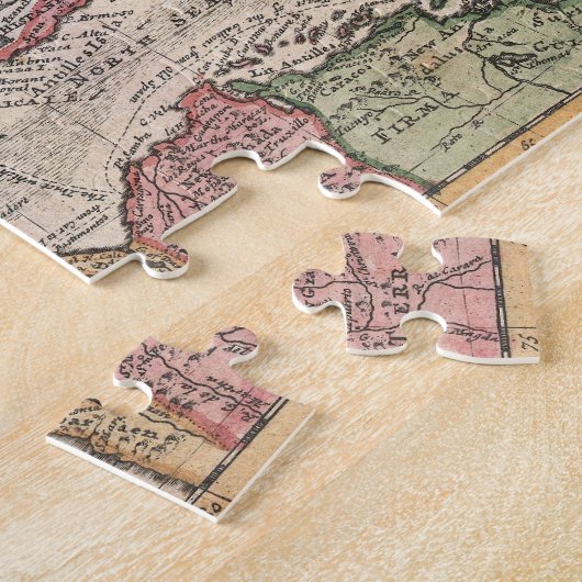 Vintage Karte vom karibischen (1732) Puzzle (Seite)