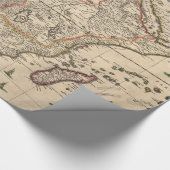 Vintage Karte von Afrika (1689) Geschenkpapier (Ecke)