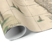 Vintage Karte von Afrika (1689) Geschenkpapier (Rolleneckpunkt)