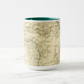 Vintage Karte von Afrika Tasse (Zentrum)