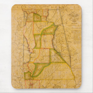 Vintage-Karte von Alabama von John Melish (1820) Mousepad