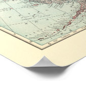 Vintage Karte von Alaska Poster (Ecke)