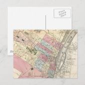 Vintage Karte von Albany NY (1874) (Vorne/Hinten)